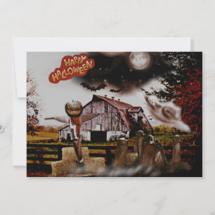 *~* Barn Hay Goblin Spooky Ghost HALLOWEEN CARTÃO