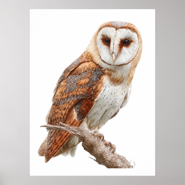 Barn Owl Print, Value Poster Paper (Semi-Gloss) (Frente)