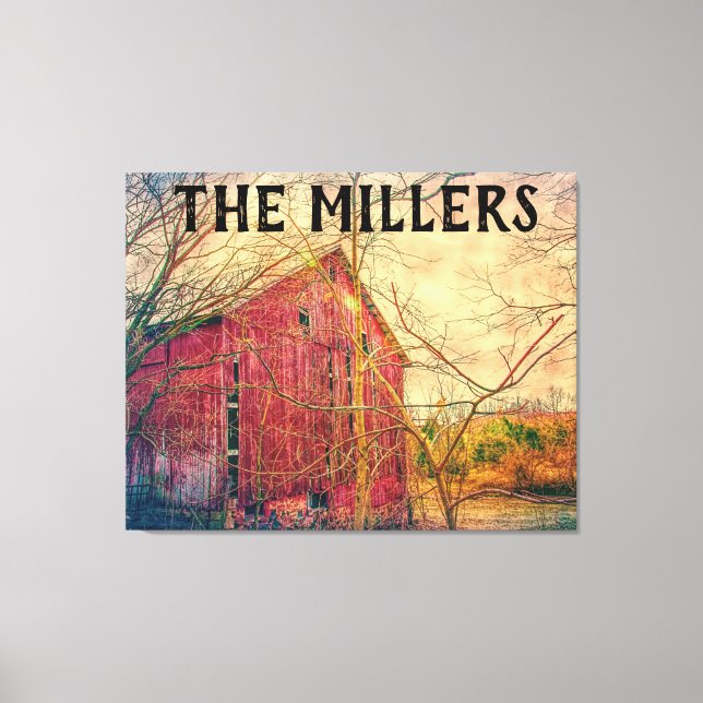 BARN PERSONALIZADO CANVAS RASTREADA DE ARTE (Frente)
