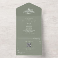 Barn Rustic Fazenda Weding Sage Green QR