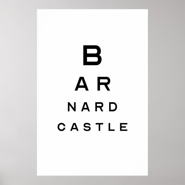 Barnard Castle Eye Test Poster (Frente)