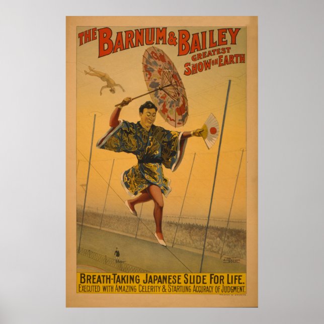Barnum & Bailey Slide para o Circo da Vida Poster (Frente)
