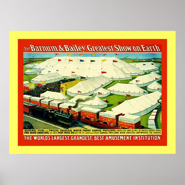 Barnum & Bailey ~ Vintage Circus Poster (Frente)