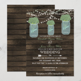 Barnwood, convites para casamento de pedras