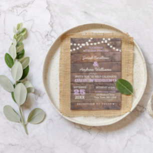 Barnwood lança convite para casamento com Lilac