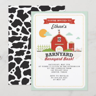 Barnyard Convite de aniversário