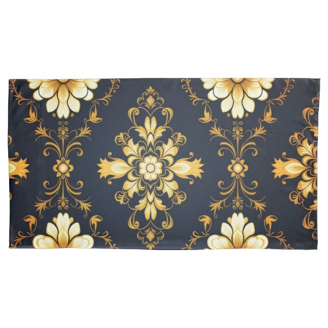 "Barockes Ornament-Muster in Gold und Schwarz" (Frente)