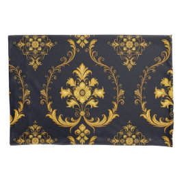 "Barockes Ornament-Muster in Gold und Schwarz"