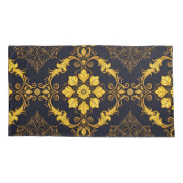 "Barockes Ornament-Muster in Gold und Schwarz"