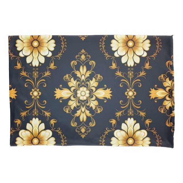 "Barockes Ornament-Muster in Gold und Schwarz" (Frente)