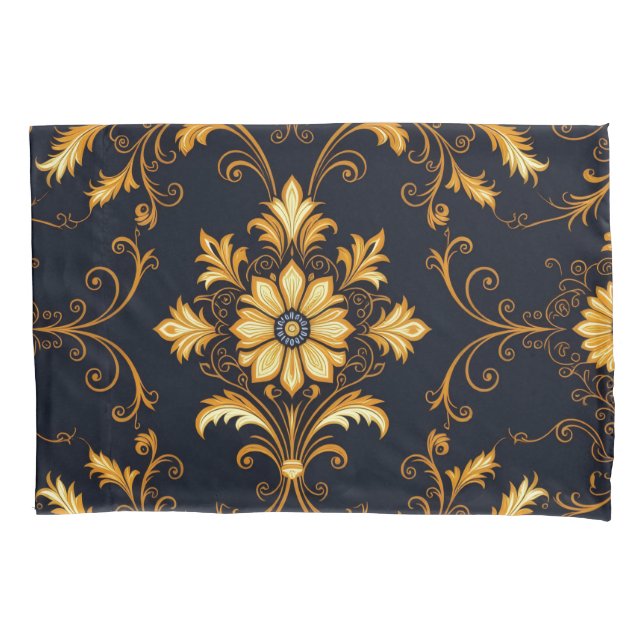 "Barockes Ornament-Muster in Gold und Schwarz" Dec (Frente)