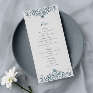 Baroque Ornament Elegant Wedding Menu