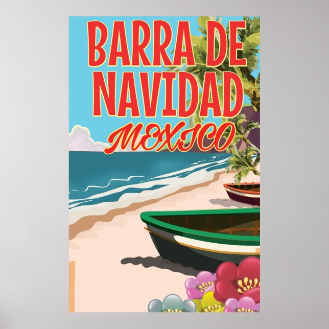 Barra de Navidad Mexico travel poster (Frente)