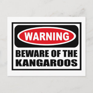 BARRAMENTO DE Aviso do Cartão Postal KANGAROOS