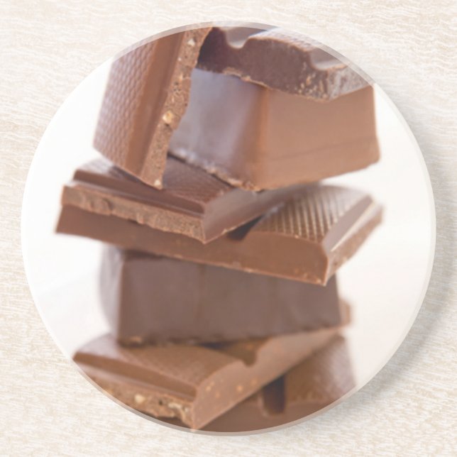 Barras de Chocolate em Pedra Sabão Porta-Copos (Frente)