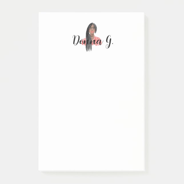 Barras e Óculos Pretos do Bloco de Notas Personali (Frente)