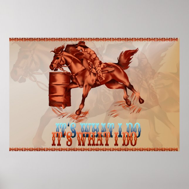 Barrel Racing_É o que eu faço - Poster (Frente)
