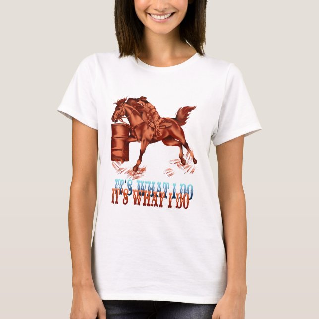 Barrel Racing_É o que faço Camisa (Frente)
