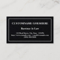 Barrister Simples Na Cartão de visita