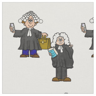 Barristers britânicos ou Advogados com Tecido Wigs