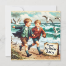 BARRY ~ Cartão de aniversário ~ Diversão na Praia 