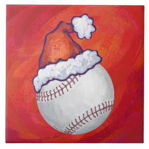 Baseball com Santa Hat em Vermelho