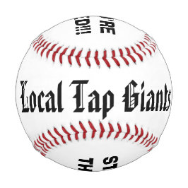 Baseball de gigantes de torneiras locais