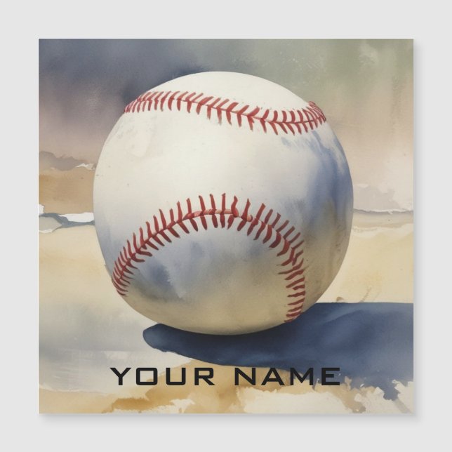 Baseball Inspirational Adicione Seu Nome Placa Mag (Frente)