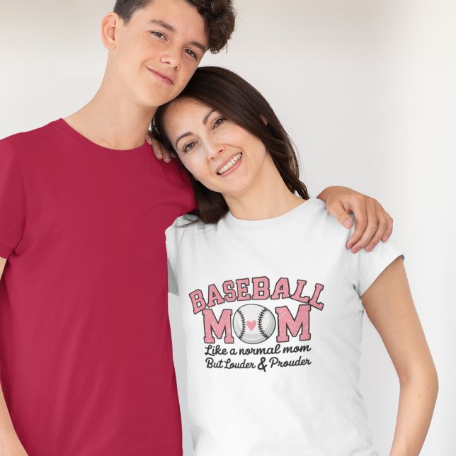 Baseball Mom cute bright Pink text (Criador carregado)