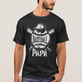 Baseball Papa T-Shirt Treinador Padre_s Camisa do 