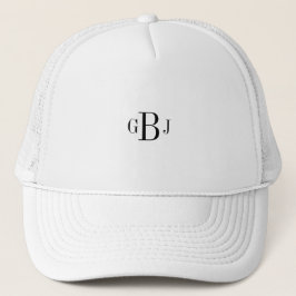 Baseball Trucker Hat Monogramas Iniciais Boné Hat