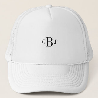 Baseball Trucker Hat Monogramas Iniciais Boné Hat