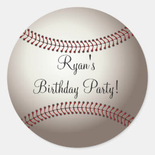 Basebol da etiqueta do convite de aniversário