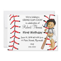 Basebol do convite de aniversário do menino