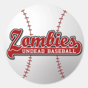 Basebol do vivo dos ZOMBIS - etiqueta