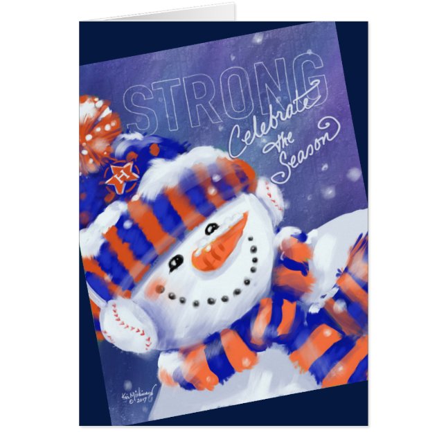 Basebol Houston 2017 séries do cartão de Natal dos (Frente)