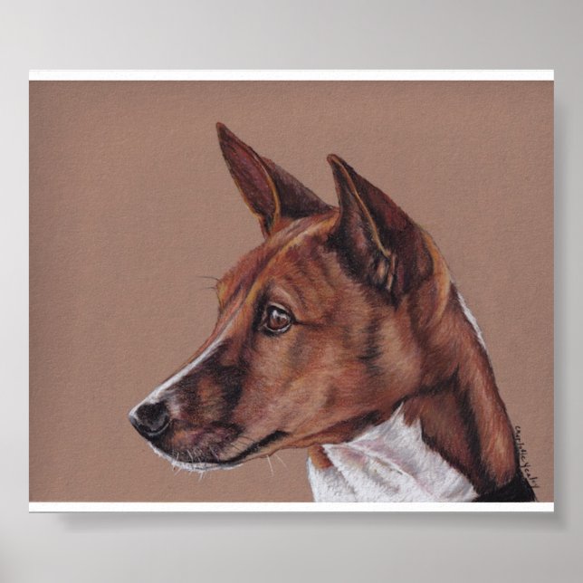 Basenji Dog Art Impressão (Frente)