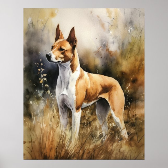 Basenji Dog Art Impressão Poster (Frente)