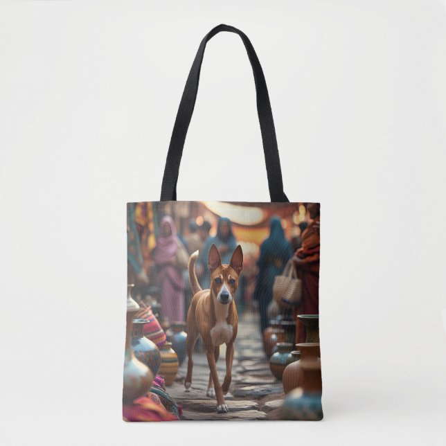 Basenji Elegant Tote Bag (Frente)