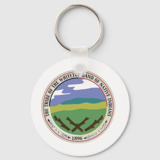 Básico de um lado redondo Whitetop Seal Chaveiro