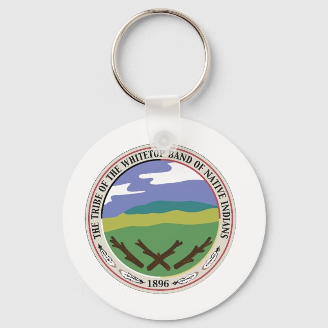 Básico de um lado redondo Whitetop Seal Chaveiro (Frente)