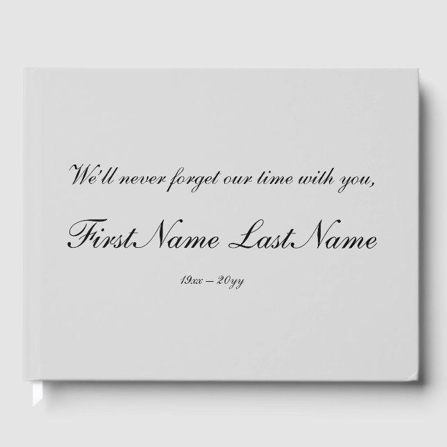 Básico, Subjugado Livro de Convidados Memorial (Frente)