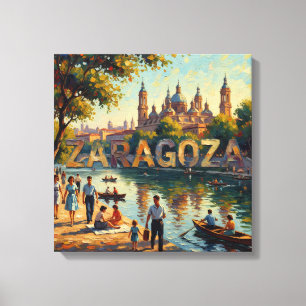 Basílica Ribeirinha de Zaragoza Glow Canvas