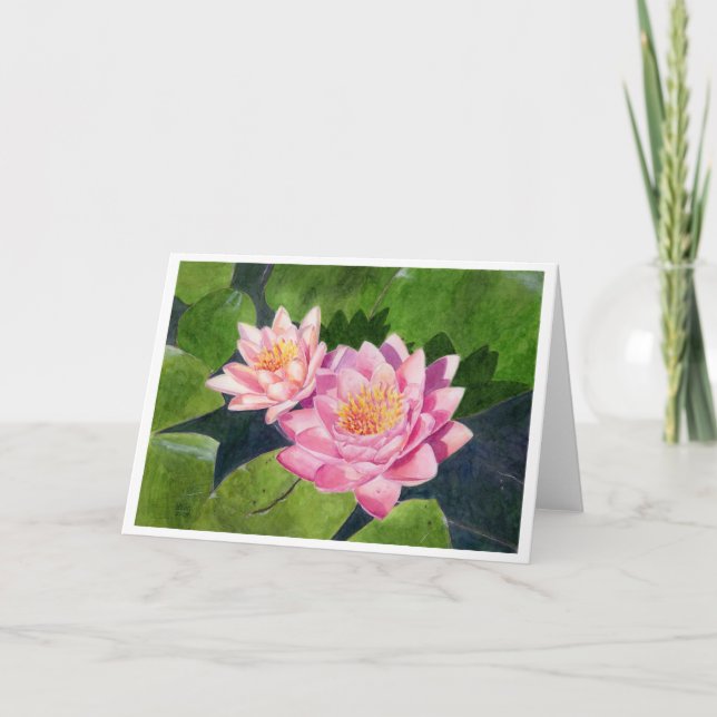 Basking no cartão da arte da aguarela de Sun (Frente)