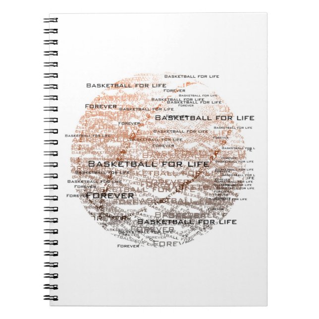 Basktetball para a vida, para sempre caderno (Frente)