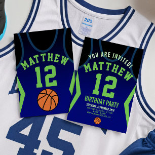 Basquete 12 Convite de Aniversário