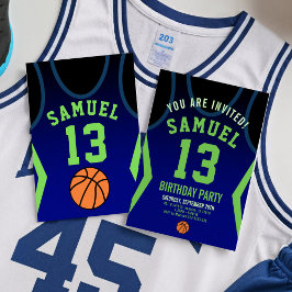 Basquete 13 Convite de Aniversário