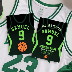 Basquete 9 Convite de Aniversário