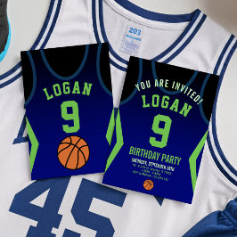 Basquete 9 Convite de Aniversário