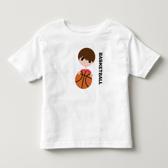 BASQUETE! Camiseta Infantil em Jersei Fina (Frente)
